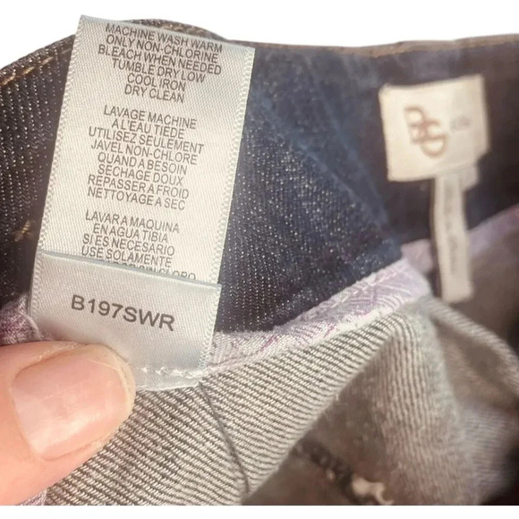 BCBGeneration Dark Wash Pleated Tie Waist Denim Mini Skirt - Picture 10 of 10